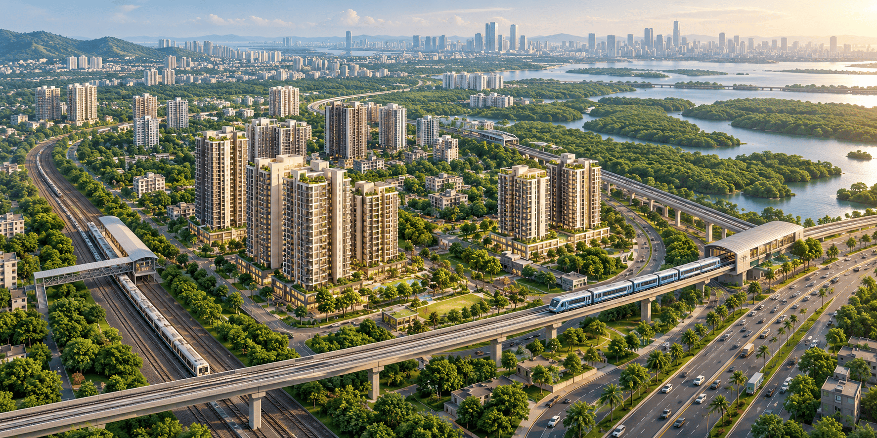 Generic illustration of urban residential connectivity